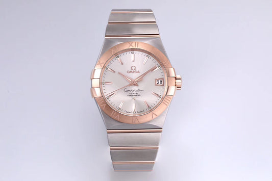 VS공장 오메가 컨스틸레이션 38MM 로즈골드 콤비 실버바인덱스 브레이슬릿