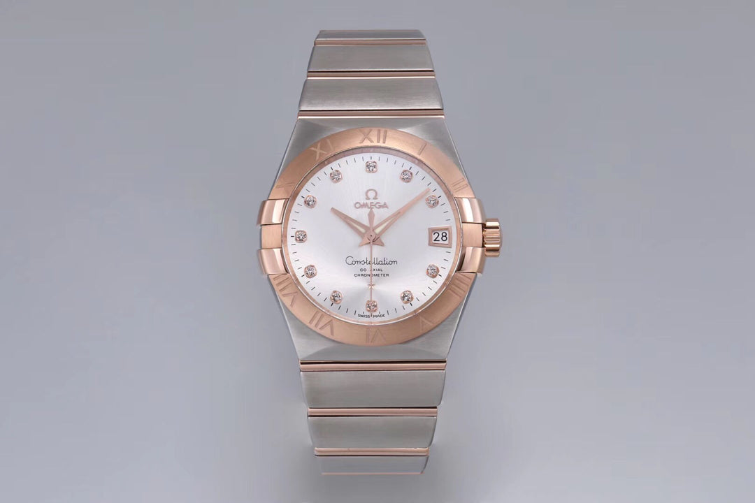 VS공장 오메가 컨스텔레이션 38MM 로즈골드 콤비 다이아인덱스 브레이슬릿