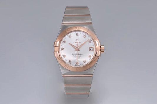 VS공장 오메가 컨스텔레이션 38MM 로즈골드 콤비 다이아인덱스 브레이슬릿