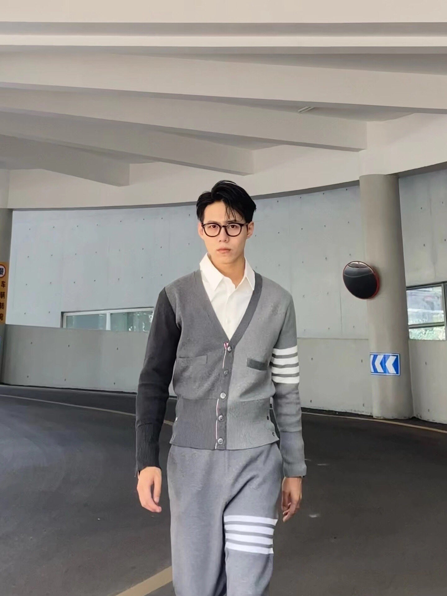 TJ / 톰브라운 컬러 블록 코튼 가디건
