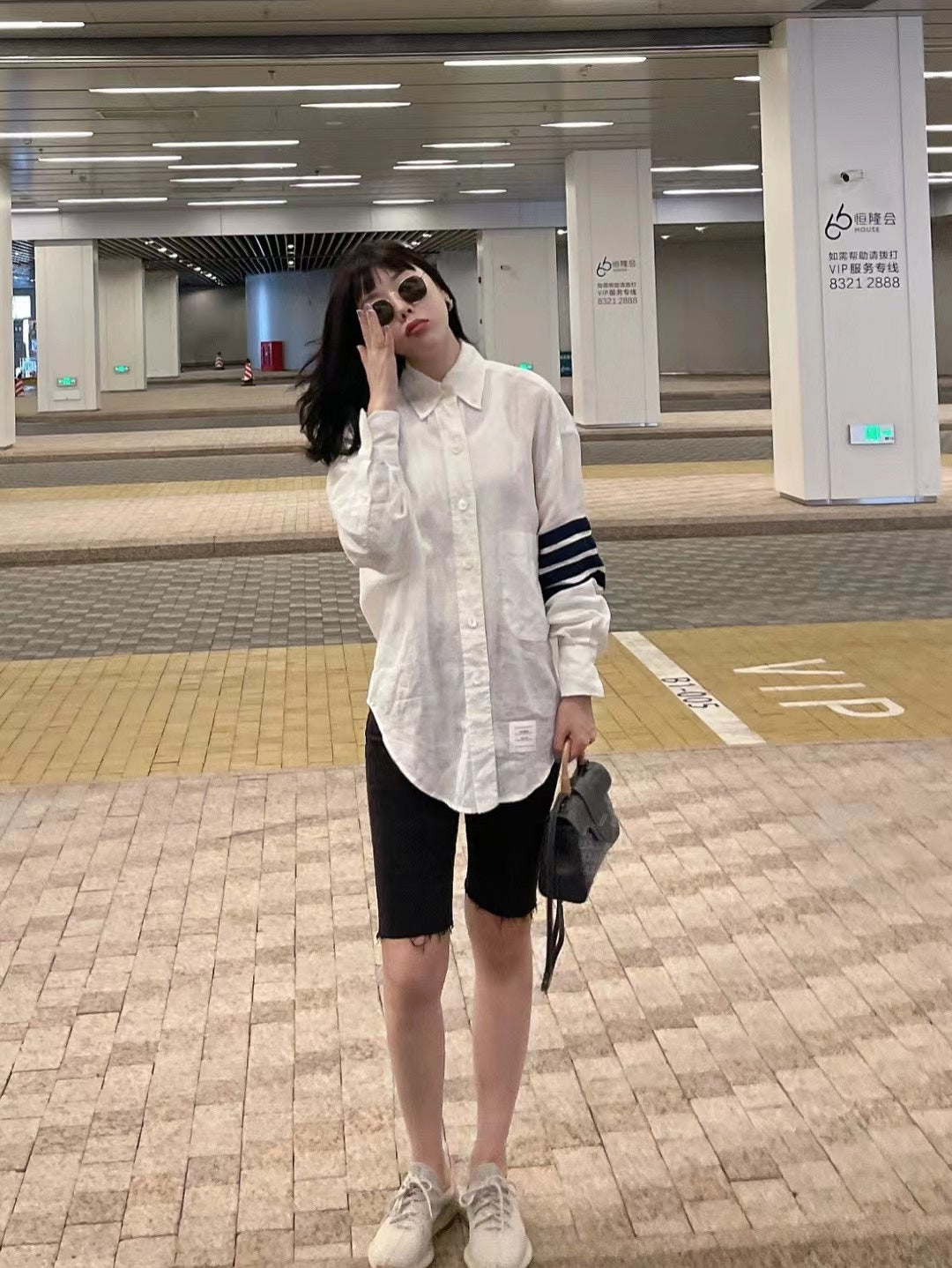 TJ / 톰브라운 린넨 오버핏 여성 셔츠 자켓
