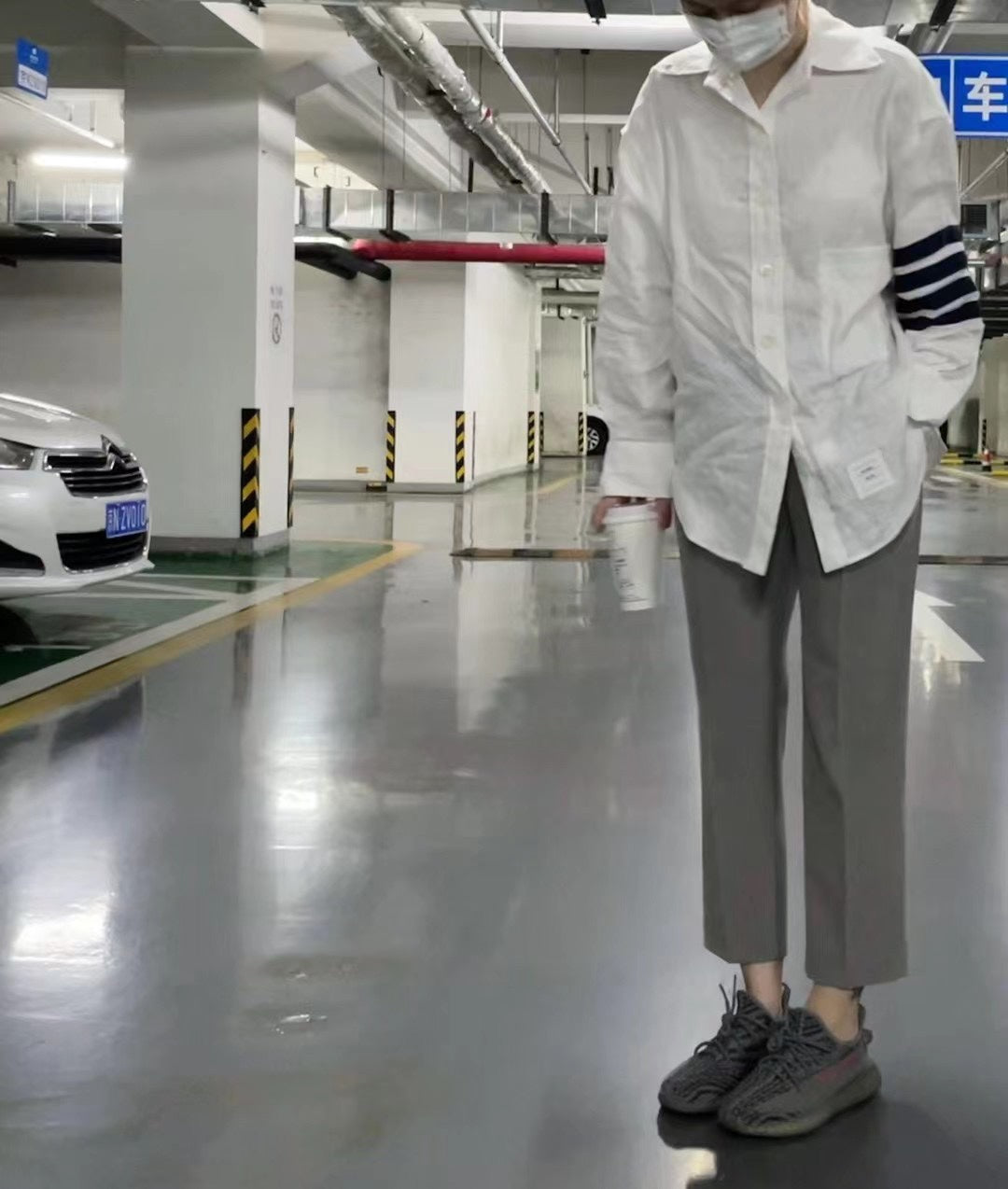 TJ / 톰브라운 린넨 오버핏 여성 셔츠 자켓
