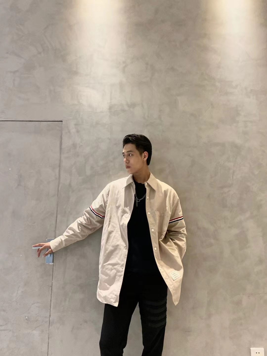 TJ / 톰브라운 더블슬리브 웨빙 셔츠 자켓