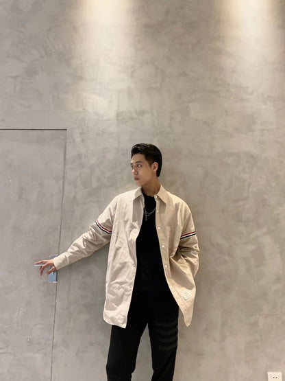 TJ / 톰브라운 더블슬리브 웨빙 셔츠 자켓