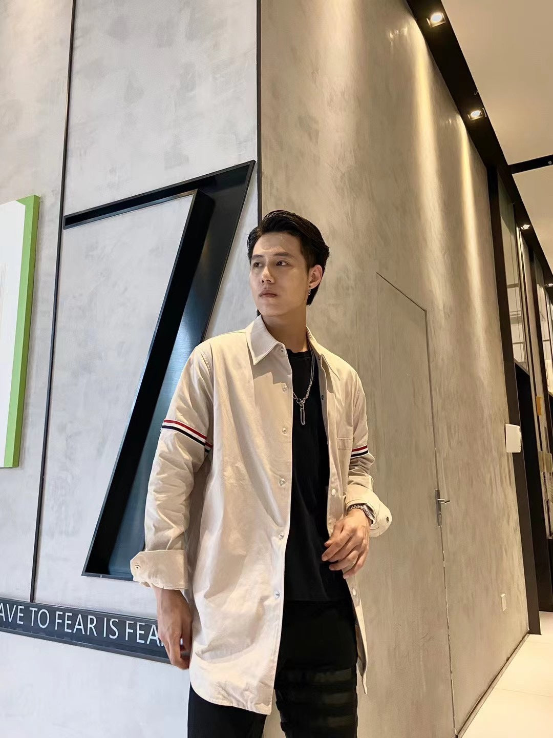 TJ / 톰브라운 더블슬리브 웨빙 셔츠 자켓