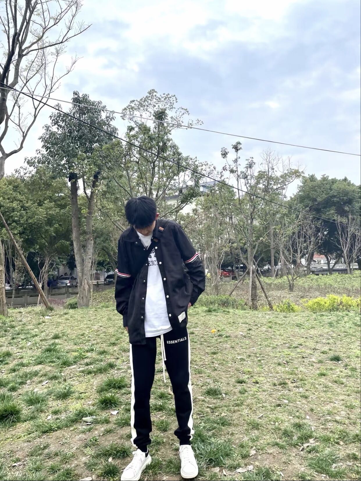 TJ / 톰브라운 더블슬리브 웨빙 셔츠 자켓