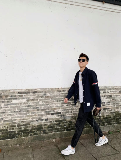 TJ / 톰브라운 더블슬리브 웨빙 셔츠 자켓
