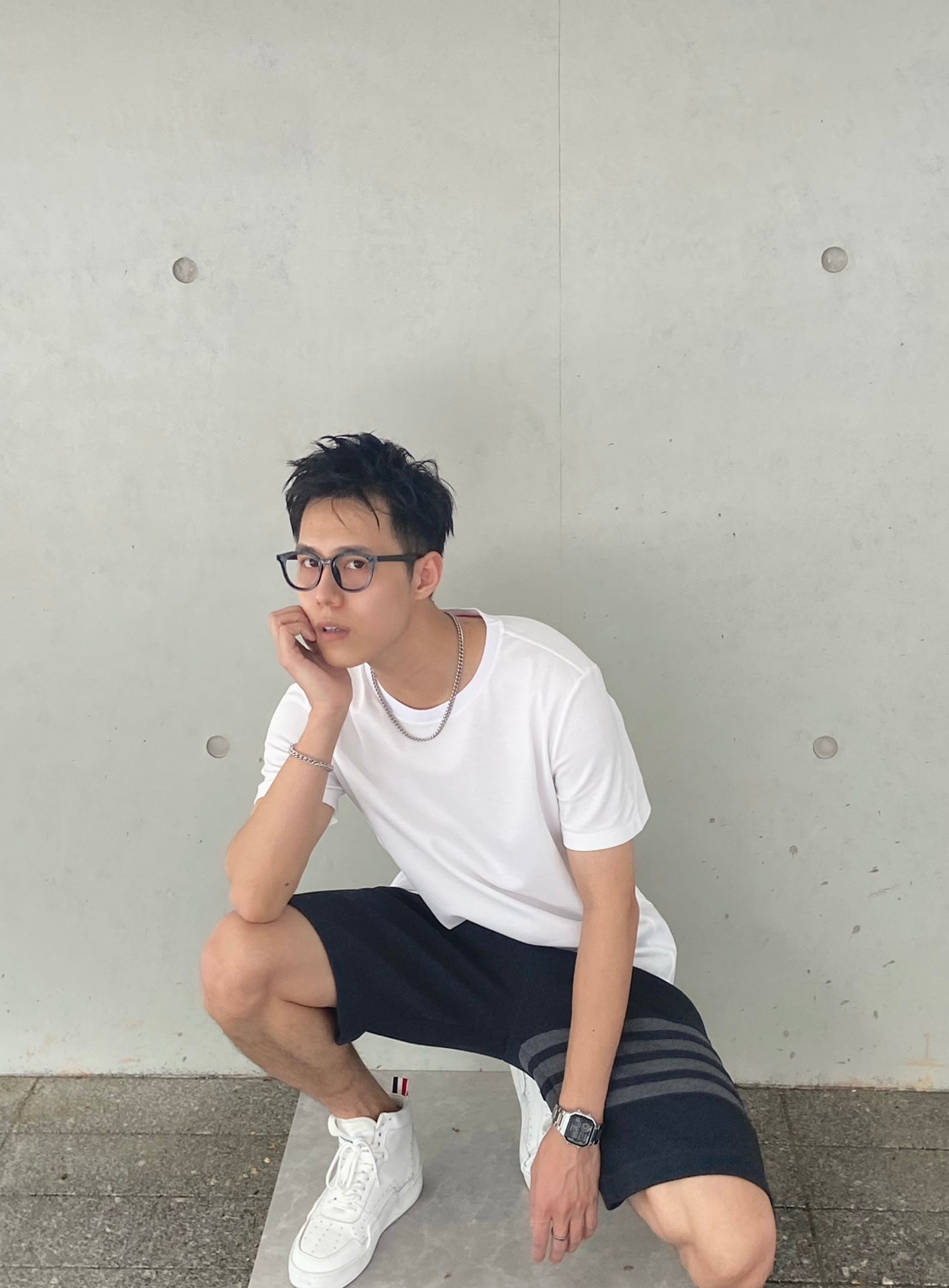 TJ / 톰브라운 와플원단 반바지