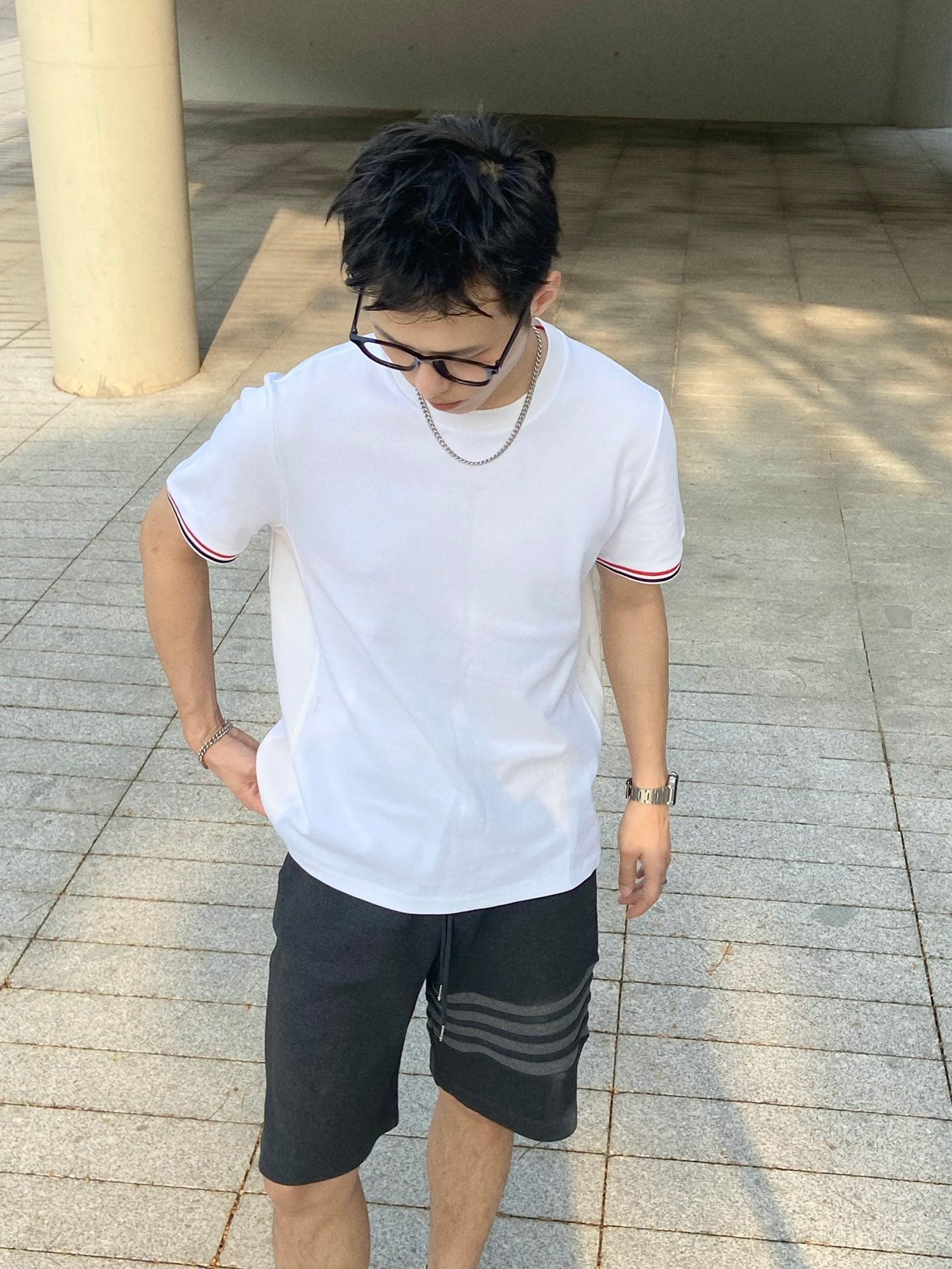 TJ / 톰브라운 와플원단 반바지