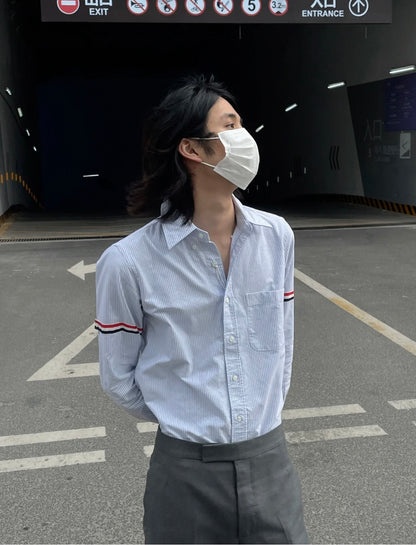 TJ / 톰브라운 스카이블루 스트라이프 셔츠