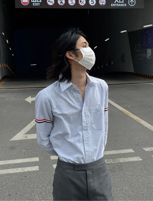 TJ / 톰브라운 스카이블루 스트라이프 셔츠
