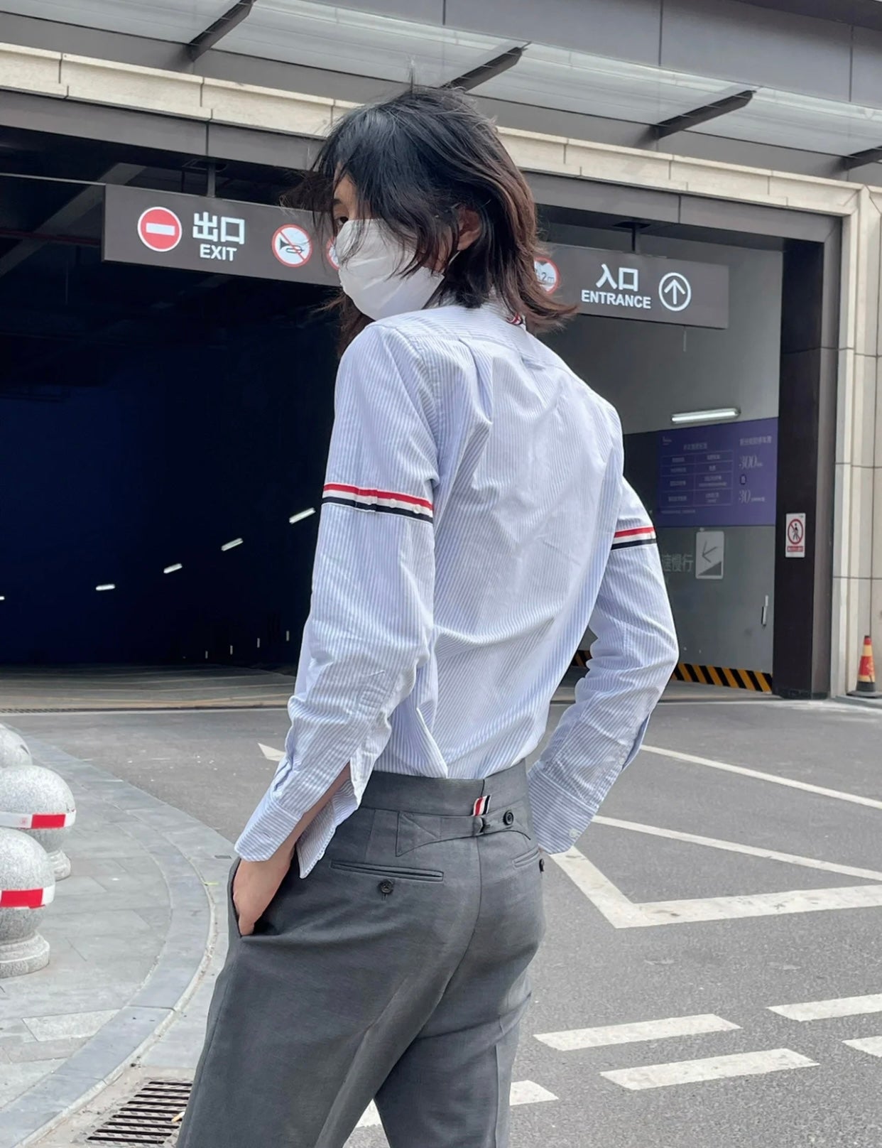 TJ / 톰브라운 스카이블루 스트라이프 셔츠