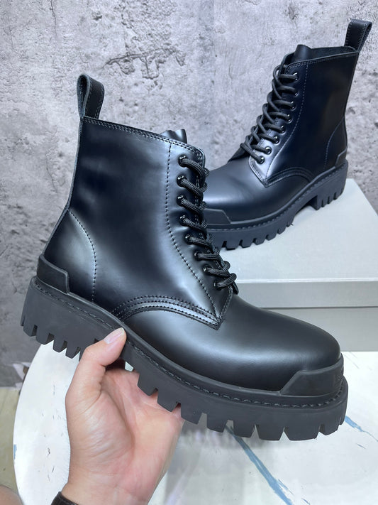 빙 / BALENCIAGA 발렌시아가 STRIKE 두꺼운 밑창 더비 슈즈, 캐주얼한 큰 발가락 슈즈, 일대일 몰딩된 오리지널 아웃솔