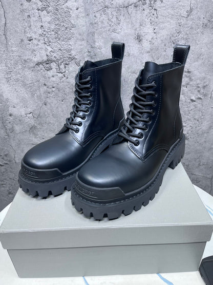 빙 / BALENCIAGA 발렌시아가 STRIKE 두꺼운 밑창 더비 슈즈, 캐주얼한 큰 발가락 슈즈, 일대일 몰딩된 오리지널 아웃솔
