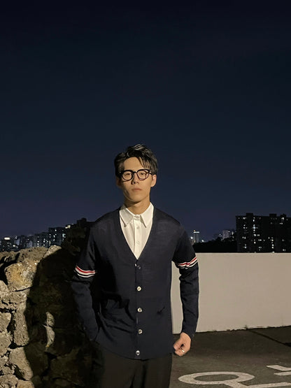 TJ / 톰브라운 울 브이넥 가디