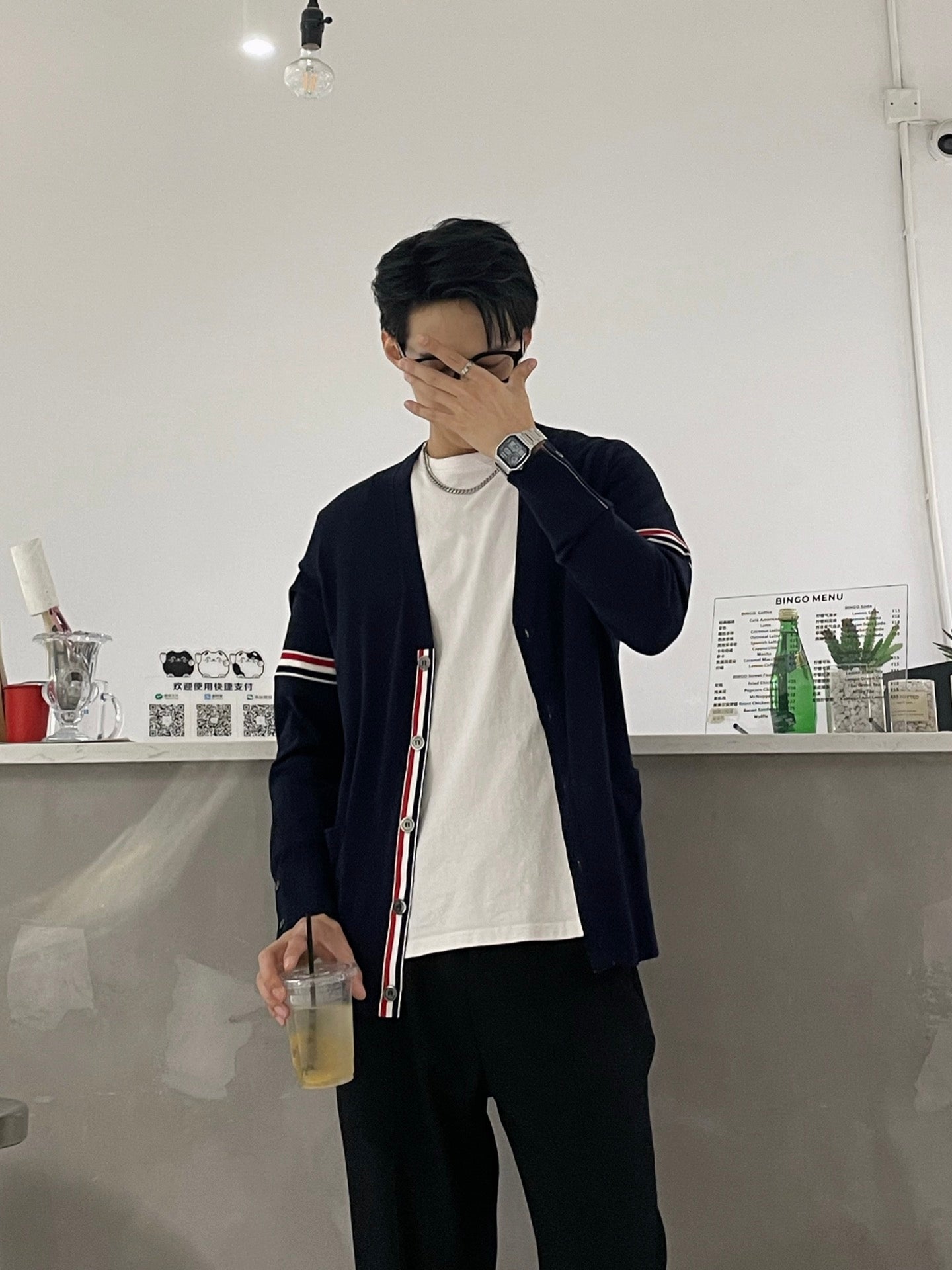 TJ / 톰브라운 울 브이넥 가디