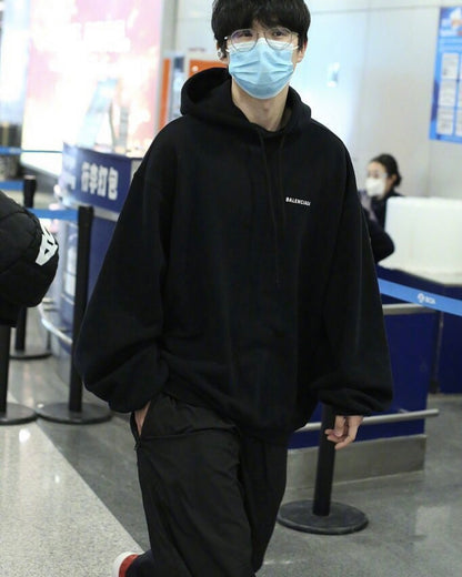 TJ / 발렌시아가 후드 티셔츠