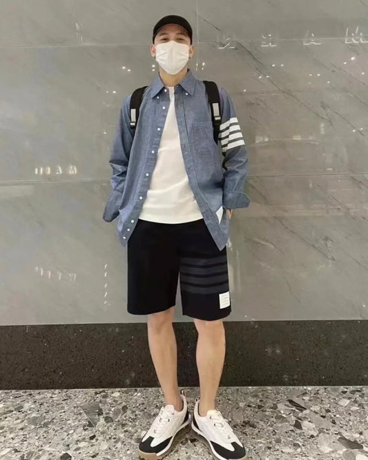 TJ / 톰브라운 포스트라이프 데님 블루 셔츠