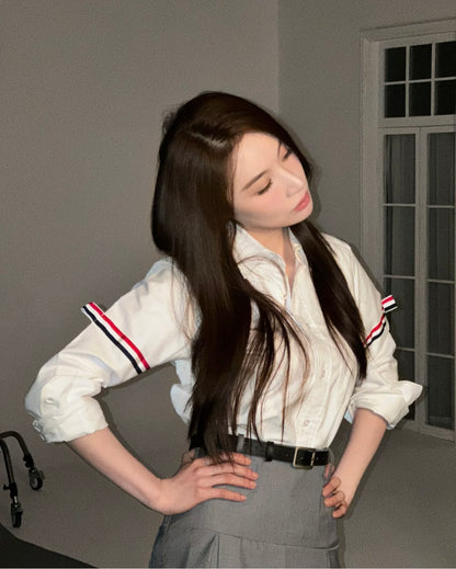 TJ / 톰브라운 클래식 더블 암밴드 포플린 셔츠