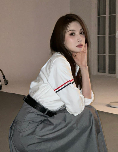 TJ / 톰브라운 클래식 더블 암밴드 포플린 셔츠