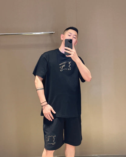 TJ / 버버리 𝗕𝗨𝗥𝗕𝗘𝗥𝗥𝗬 체크무늬 승마면 반바지