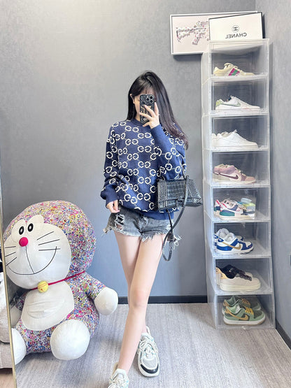 체인2호 / 구찌 더블 G 자카드 크루넥 스웨터