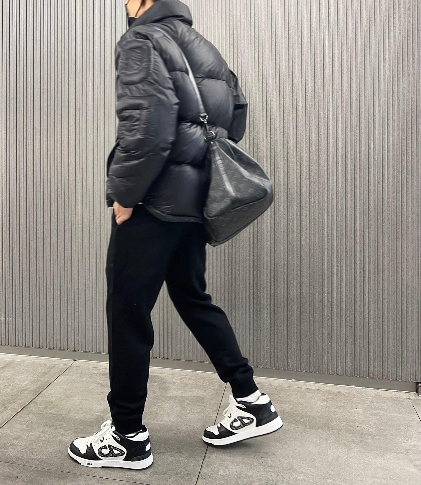 대리석 / 버버리 로고 퀼티드 슬리브 다운 패딩