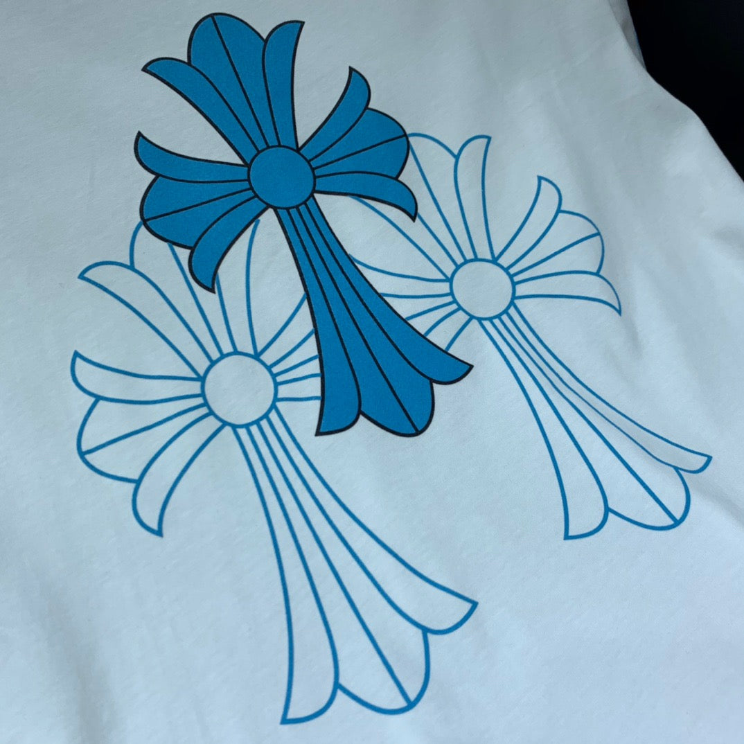 ZB / 크롬하츠 오리지널 아이스블루 십자가 팔티셔츠 Tee