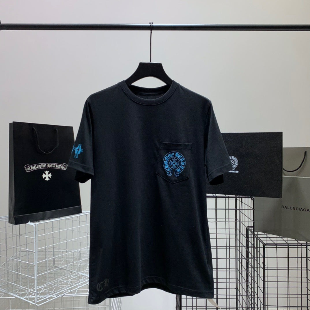 ZB / 크롬하츠 오리지널 아이스블루 십자가 팔티셔츠 Tee
