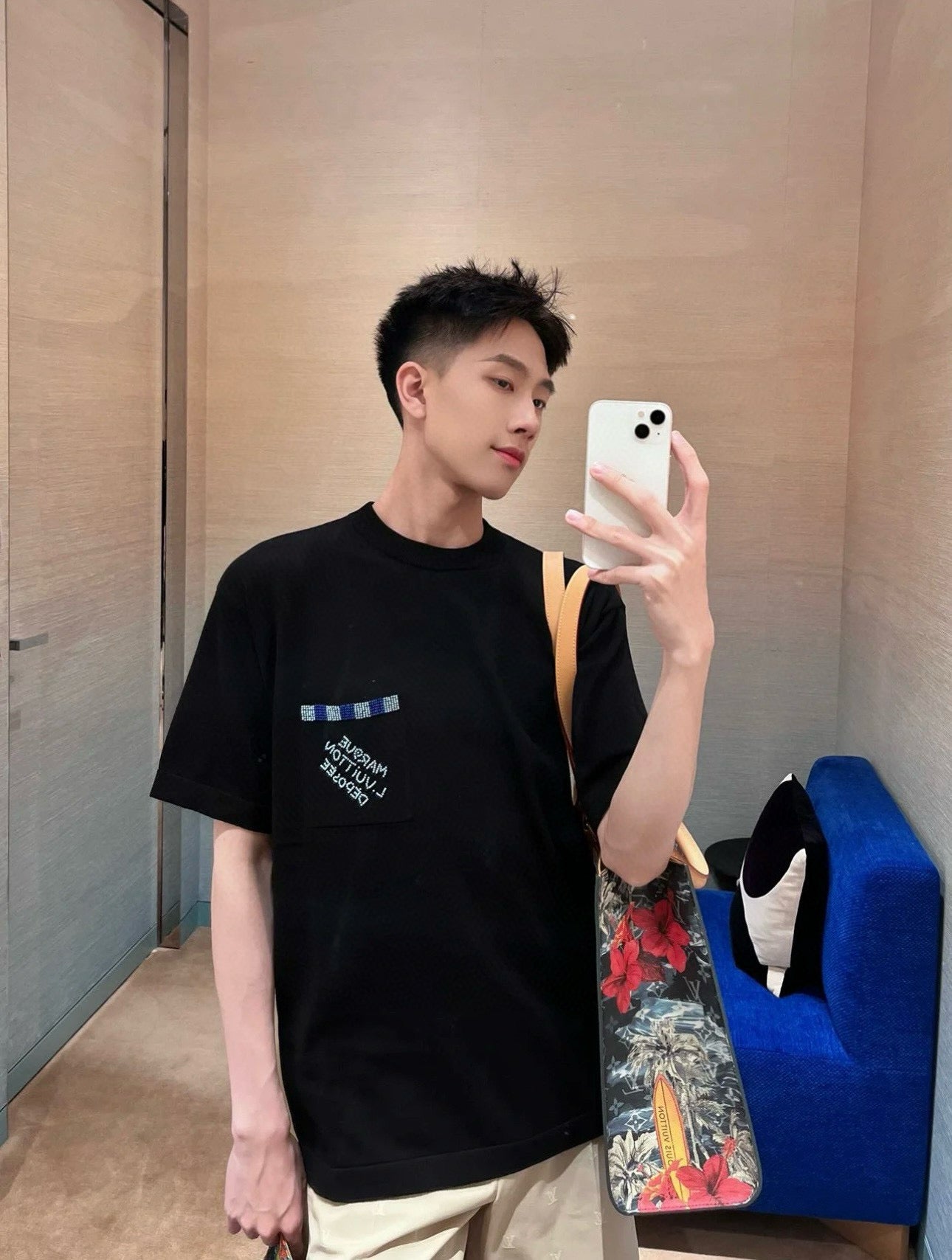 gw/루이비통 남여 포켓 비즈 니트 반팔