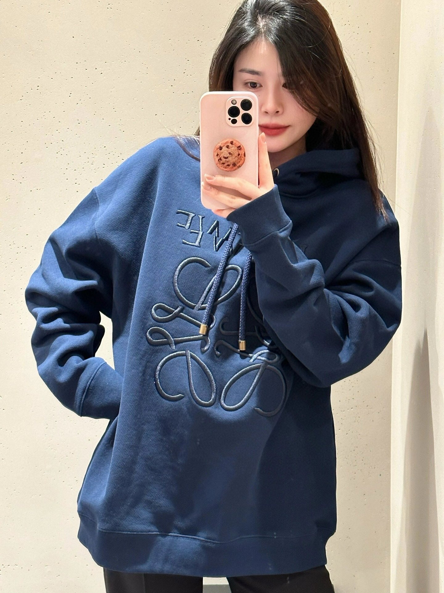 gw/로에베 남여 후드 네이비