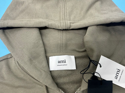 탑아미 / 아미 2025년형 화이트 와펜 후드집업 white badge zipper hoodie