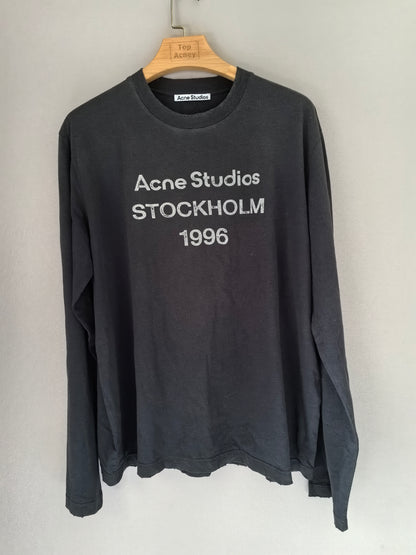 탑아크네 / 아크네스튜디오 letter printed long sleeve T-shirt