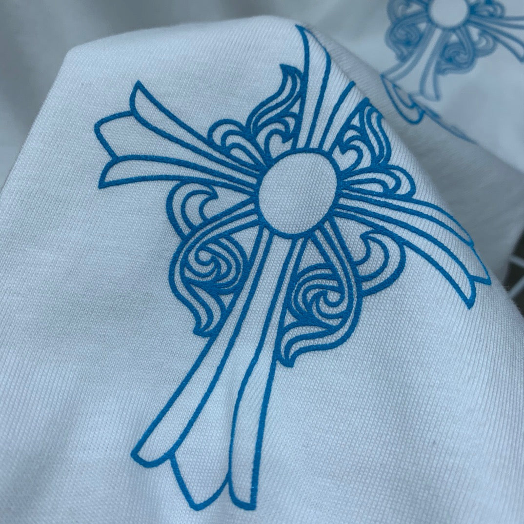 ZB / 크롬하츠 오리지널 아이스블루 십자가 긴팔티셔츠 Tee