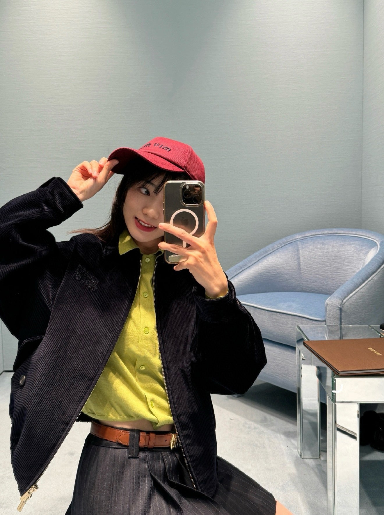 gw/미우미우 남여 코듀로이 질감 재킷