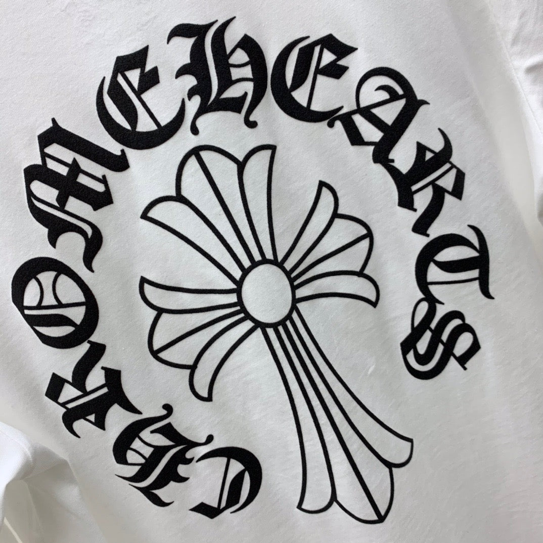 ZB / 크롬하츠 목선 산스크리트 뒷판 말발굽 십자가 긴팔티셔츠 Tee