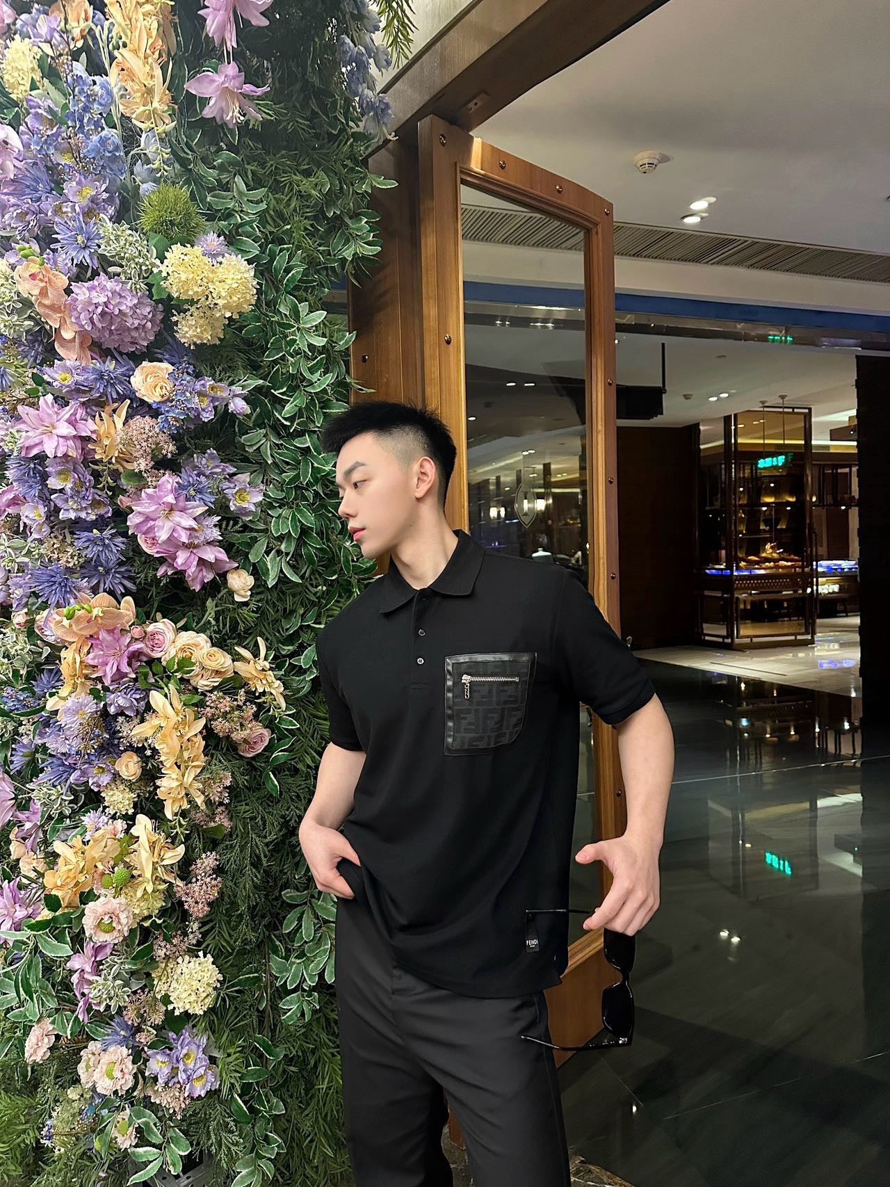 gw/펜디 남성 신상 지퍼 포켓 폴로 반팔 셔츠