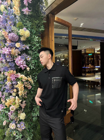 gw/펜디 남성 신상 지퍼 포켓 폴로 반팔 셔츠