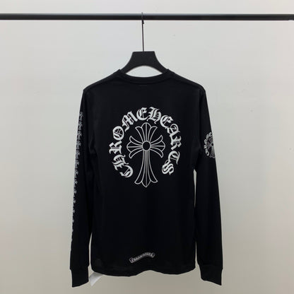 ZB / 크롬하츠 목선 산스크리트 뒷판 말발굽 십자가 긴팔티셔츠 Tee