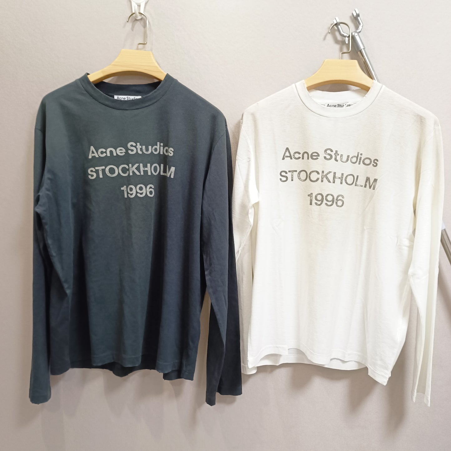 탑아크네 / 아크네스튜디오 letter printed long sleeve T-shirt