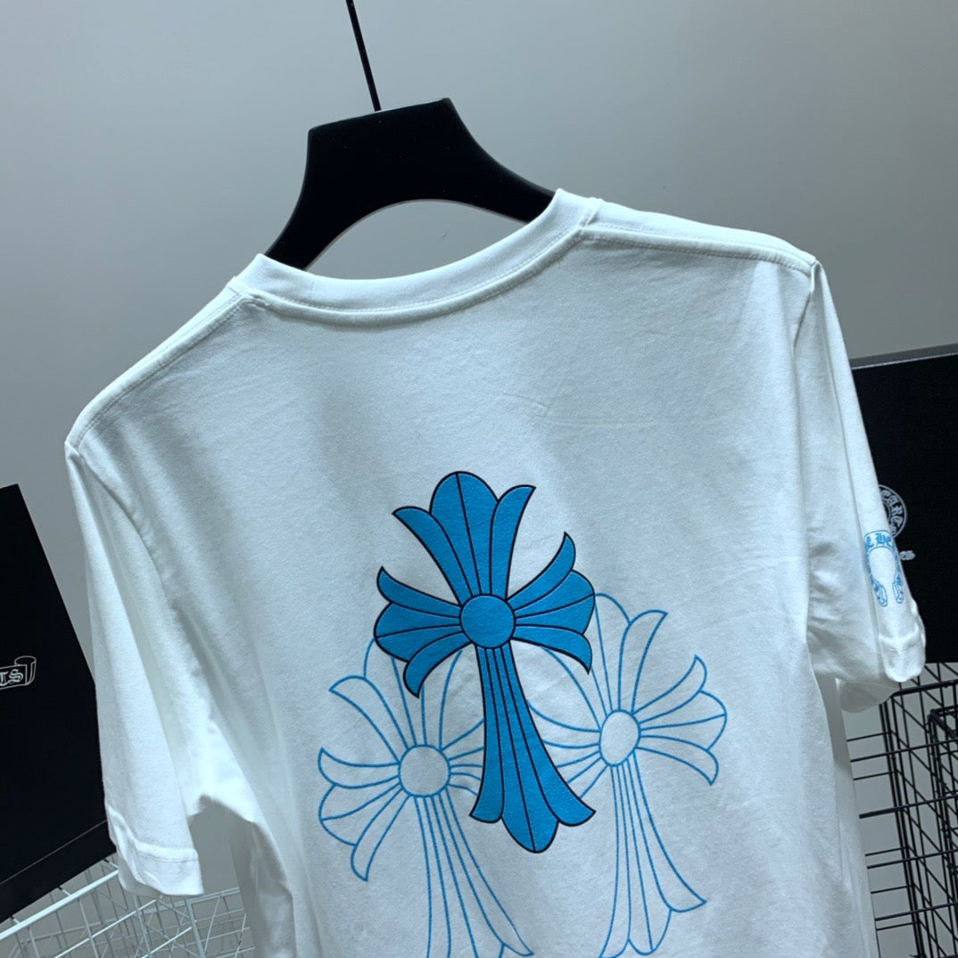 ZB / 크롬하츠 오리지널 아이스블루 십자가 팔티셔츠 Tee