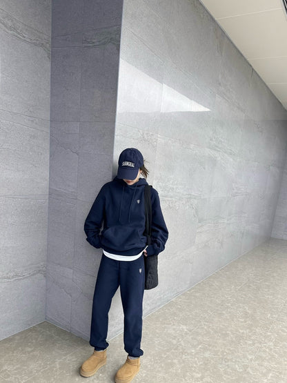 대리석 / 버버리 자수 로고 기모 후드티