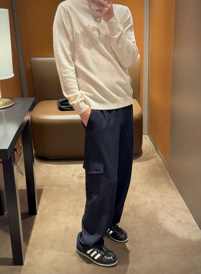 gw/프라다 남성 울 혼방 롱 팬츠