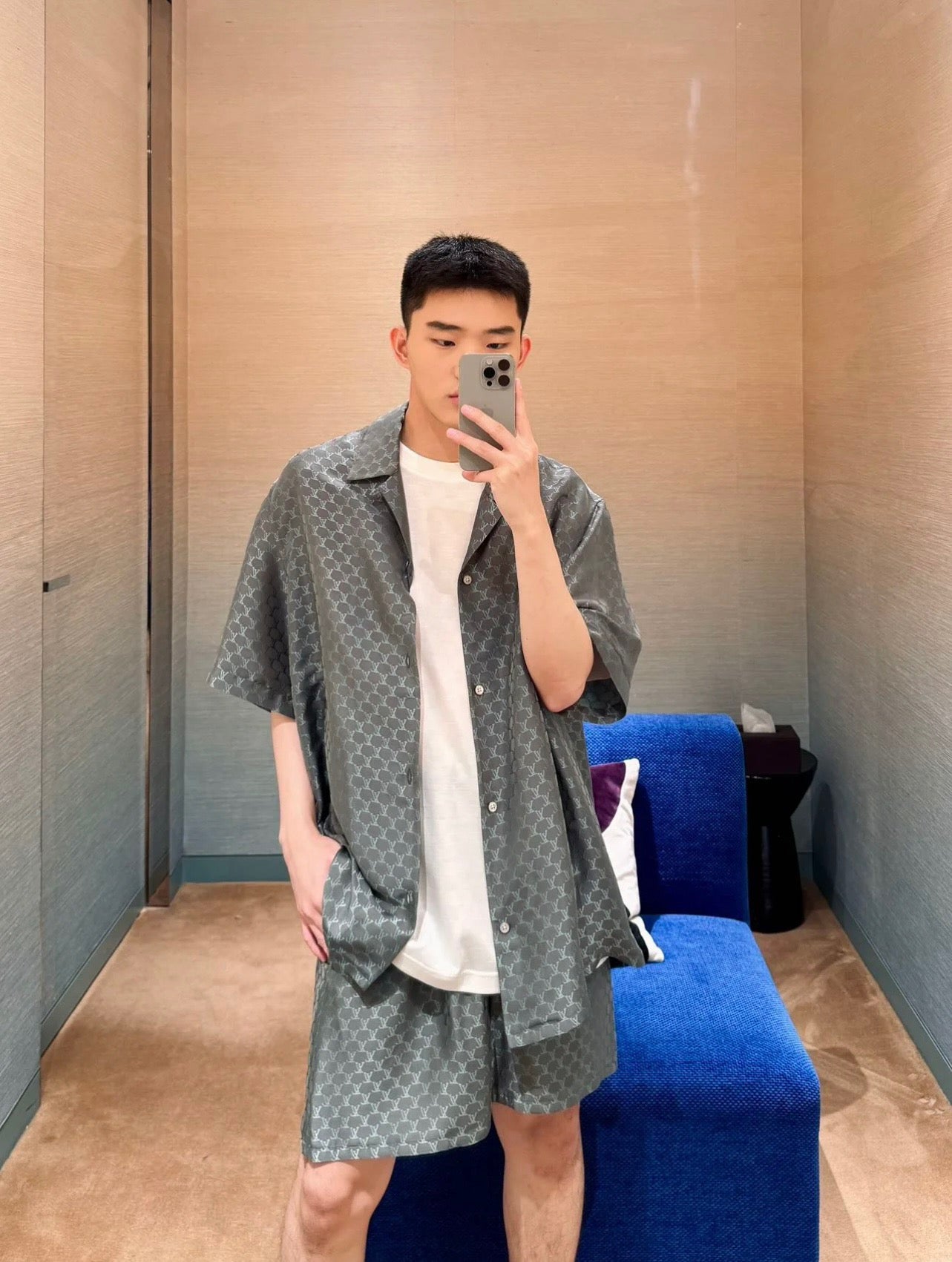 ZB / 루이비통 셔츠 , 오리지널 로드 반팔 셔츠