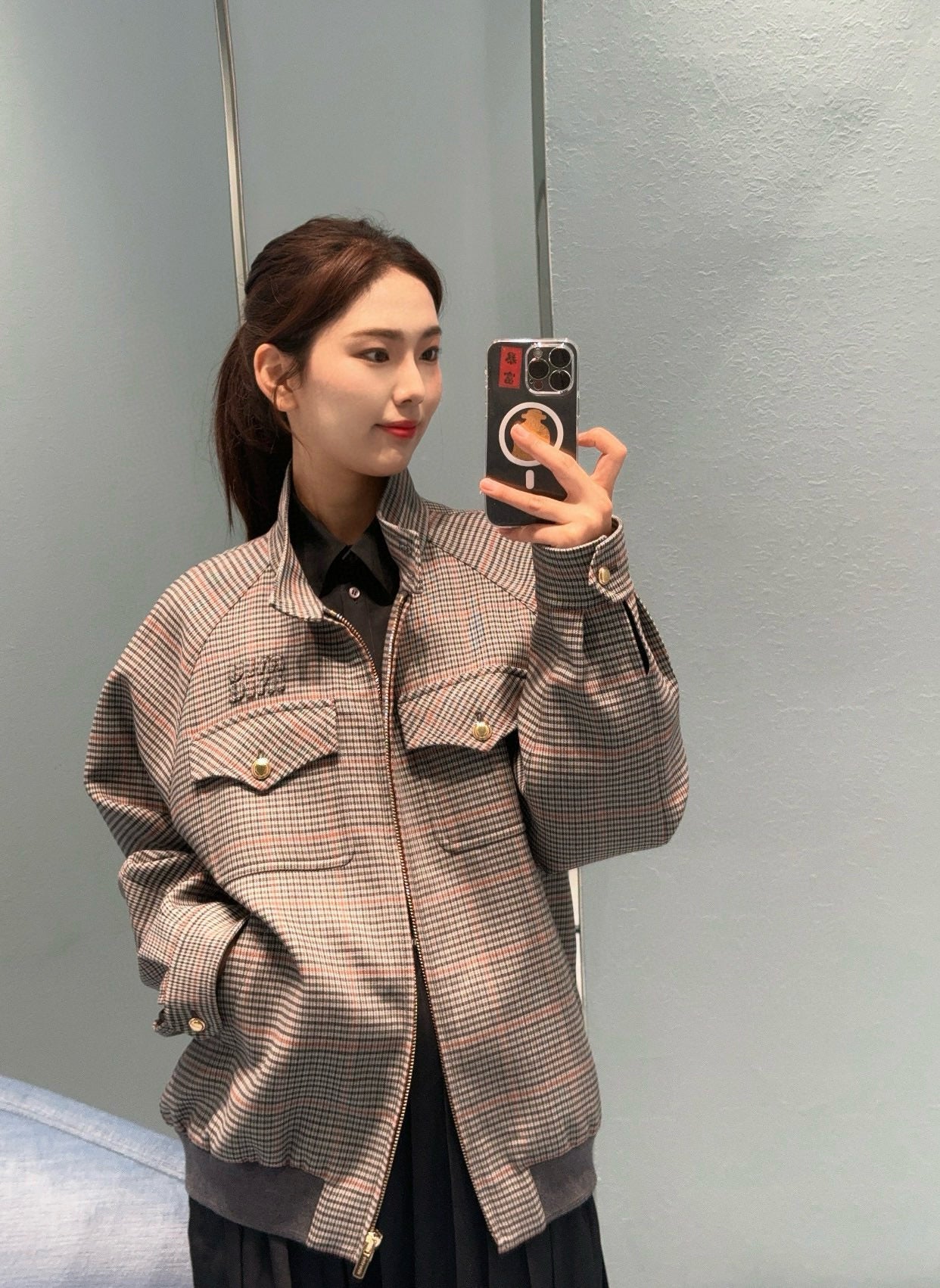 gw/미우미우 남여 그레이 재킷