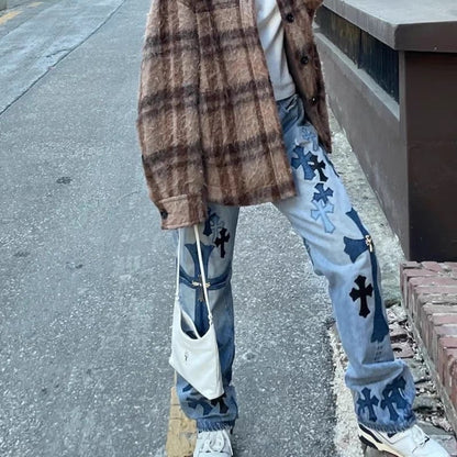 gw/크롬하츠 남성 십자가 수제 청바지