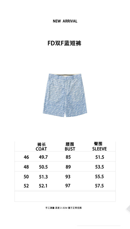 ZB / 펜디 반바지 , 부분 린넨 반바지