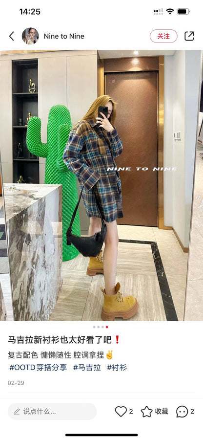 zb / 메종마르지엘 숫자 패치 셔츠