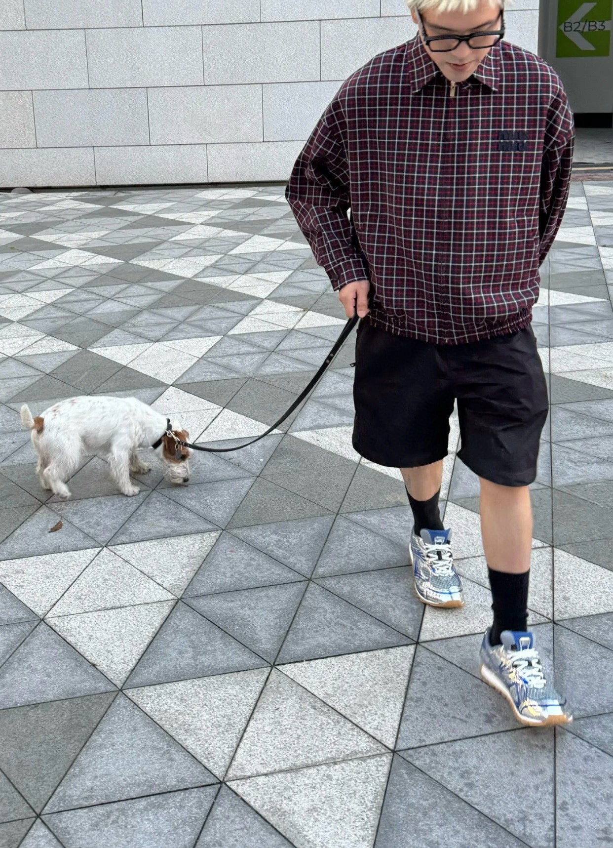gw/미우미우 남성 레드 체크 재킷