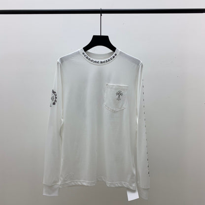ZB / 크롬하츠 목선 산스크리트 뒷판 말발굽 십자가 긴팔티셔츠 Tee